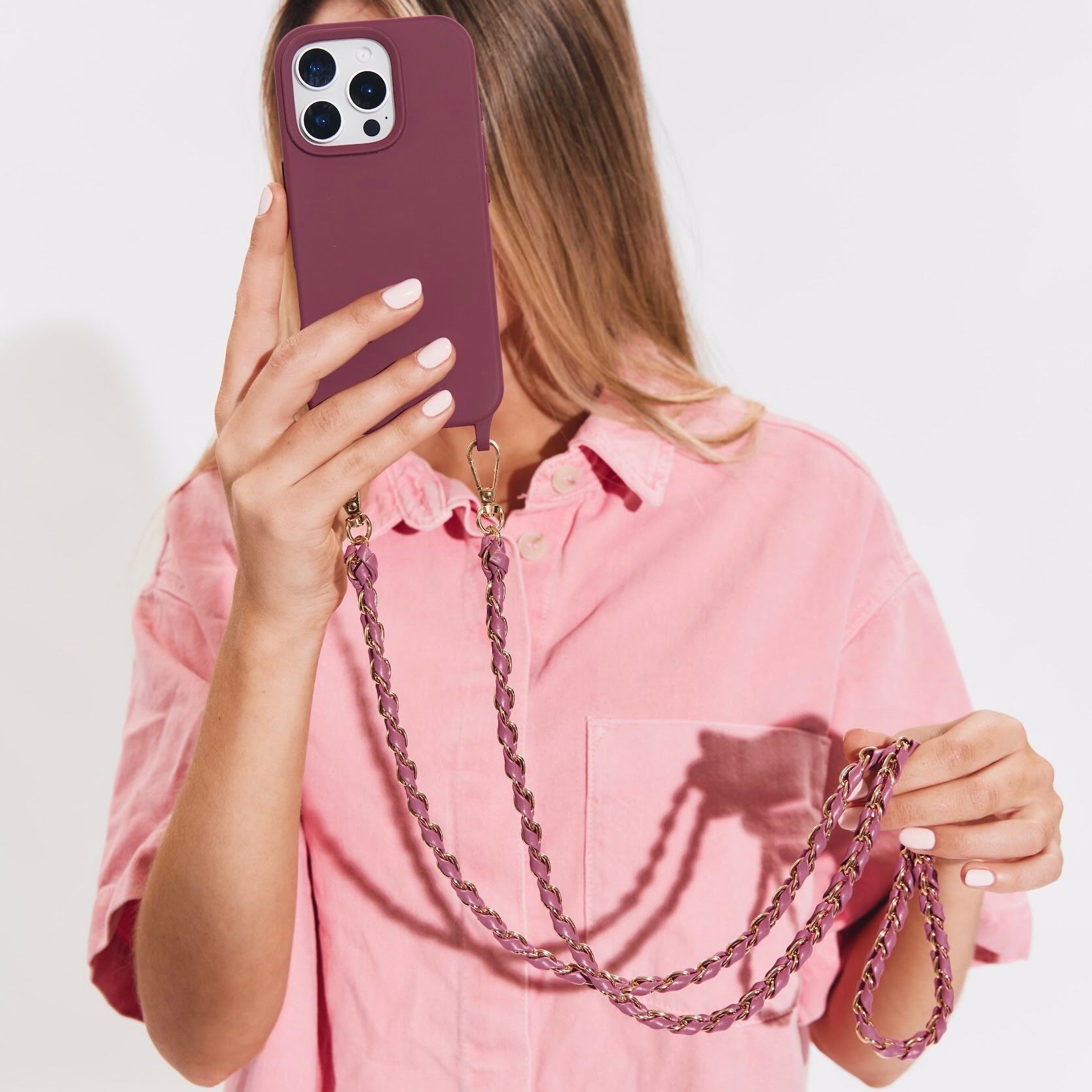 Emi Phone Chain Set Burgundy