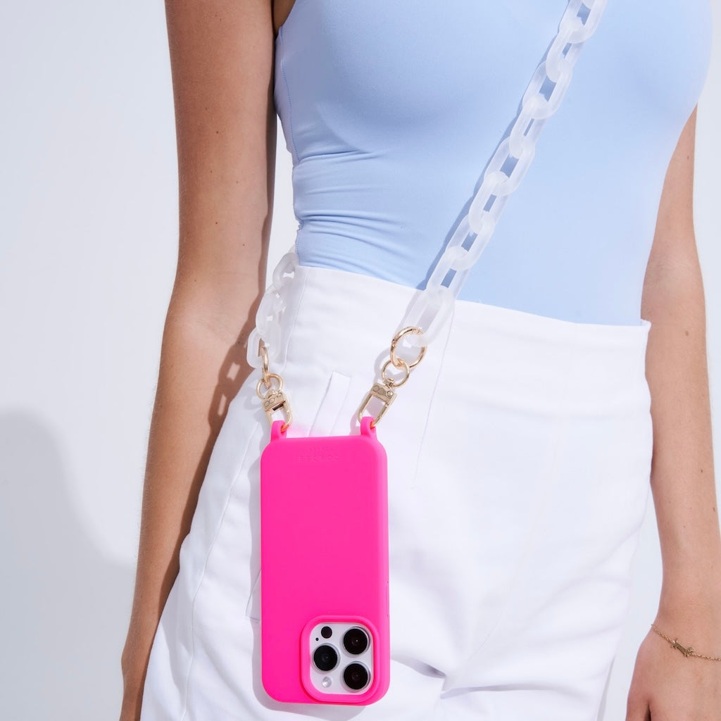Icy Phone Chain White - Cordée Cases