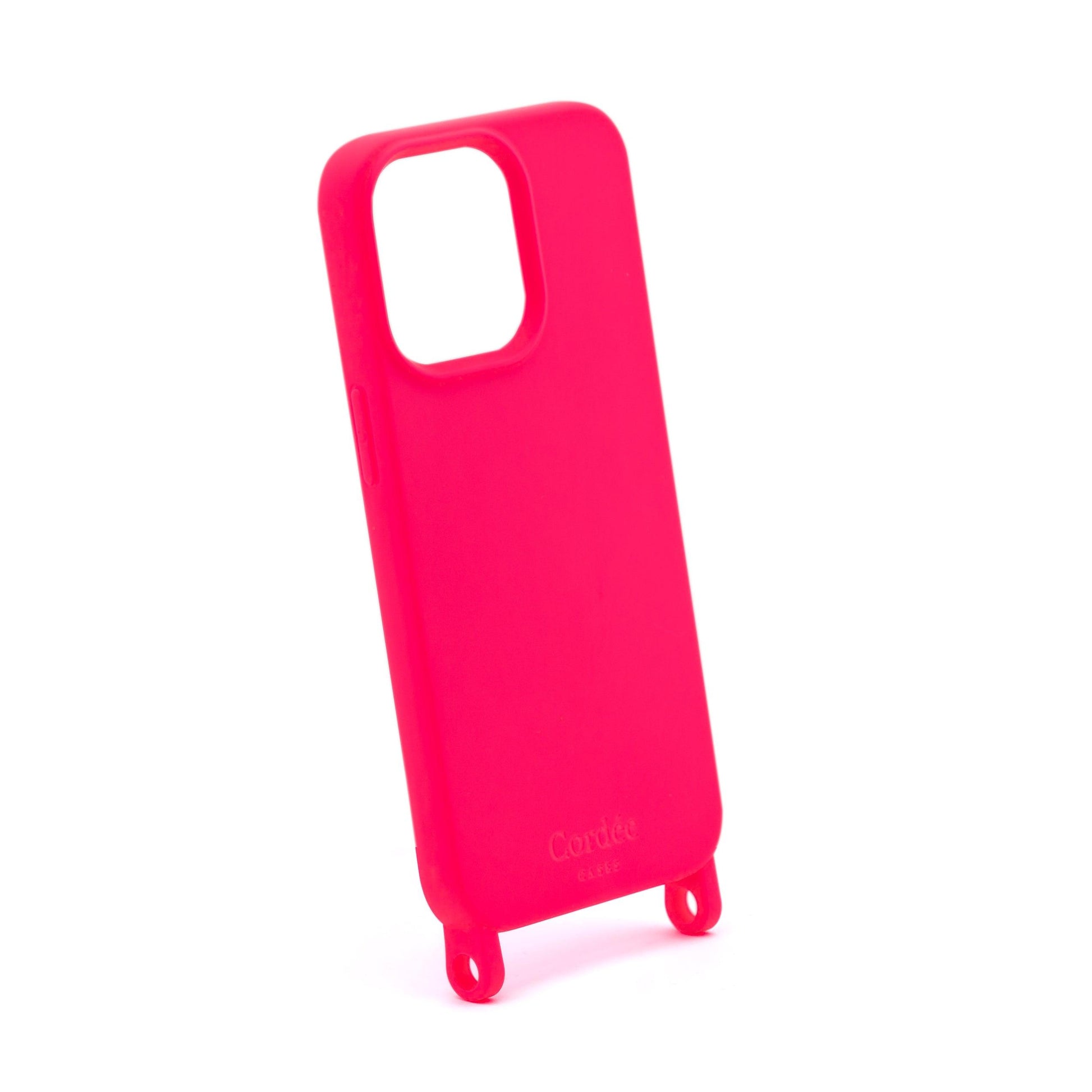 Silicone iPhone 13 Pro Max Case Neon Pink